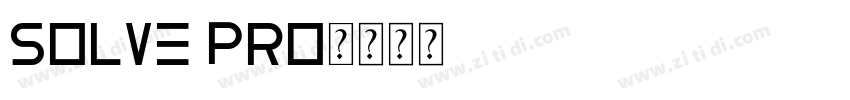 Solve Pro字体转换